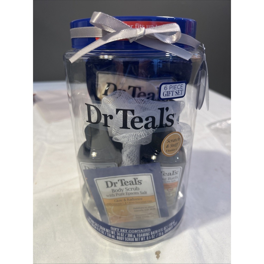Dr Teal's Epsom Salt GLOW & RADIANCE BATH SET 6 Piece - SMELLS AMAZING!! :)